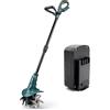 FISHTEC Motozappa elettrica - motozappa a batteria senza fili - batteria 18V al litio inclusa - profondità massima: 20 cm. Larghezza massima: 8 cm - rimuovi erbacce elettrico - lavorazione del suolo