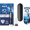 Oral-B Spazzolino Elettrico iO4n, Ultimate Clean Testine Spazzolino Elettrico, 3+6 Testine, 1 Spazzolino, Sensore di Pressione, 4 Modalità di Spazzolamento, Custodia da Viaggio, Nero, Idea Regalo