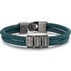Generic Bracciale da uomo in stile vintage intrecciato a mano e personalizzato con 2-4 nomi. Perfetto come regalo per il marito, il fidanzato o il figlio. (Nome 2, Verde)