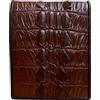 Generic Doppio lato genuino coccodrillo coda di pelle pelle bifold portafoglio per gli uomini, vero alligatore portafoglio uomo, Marrone, 12cm x 9cm, Portafoglio bifold