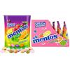 Mentos Fruit Mix, Caramelle Confettate, Gusto Limone, Fragola, Ribes Nero, Arancia, Mela Verde, Confenzione con 7 Buste Richiudibili, Formato Pratico e Comodo da portare Sempre con Te