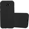 Cadorabo Custodia per Samsung Galaxy A7 2017 in Frost Nero - Morbida Cover Protettiva Sottile di Silicone TPU con Bordo Protezione - Ultra Slim Case Antiurto Gel Back Bumper Guscio