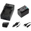 pabuTEL-Bundle Set 2 in 1 per videocamera Sony FDR AX53 Ultra HD - Batteria compatibile con Sony NP-FV70 (1500 mAh) + caricatore 4 in 1 (per USB, microUSB, 220 V e auto) con display PATONA