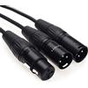 NANYI Cavo audio splitter XLR per microfono XLR Female To 2Male-1.6FT