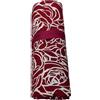 SalGiu Telo Arredo Copritutto Fantasia Floreale Rosa Stilizzata Gran Foulard Multiuso in Cotone Matrimoniale 240x260 cm (Bordeaux)