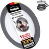 STONELINE®, Set Universale di coperchi in Vetro (con plastica), Acciaio Inox, 24/26/28