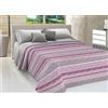 CapitanCasa Copriletto Piquet Leggero Estate 100% Cotone Made Italy Sonia Fantasia Rodrigo Matrimoniale Rosa