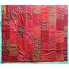 Sophia-Art - Copriletto matrimoniale/king size, trapuntato, stile etnico/kantha/patchwork/indiano/sari/vintage/bohémien/patola, in seta (rosso, king, 228,6 x 274,3 cm)