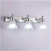 ESRADA Applique da Parete Lampada da parete vintage industriale color argento, girevole, moderna, per specchio da bagno, luci da bagno sopra lo specchio, con paralume in vetro smerigliato, per cucina, corrid