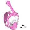 Jwintee Maschera Subacquea per Bambini, Comoda, Impermeabile, Antiappannamento, Vista Panoramica a 180°, Supporto per Fotocamera Smontabile a Piacimento; Aspetto Molto Bello (Rosa-Bambini XS)