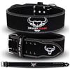 BEAST RAGE Cintura per Sollevamento Pesi per Uomo e Donna, Cintura da Palestra in Vera Pelle con Supporto per Schiena e Core Largo 4 per Sollevamento Pesi, Powerlifting, Allenamento della Forza,