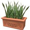 Kloris VASO fioriera rettangolare Festonato 80 resina colore terracotta polietilene design classico da esterno 45 litri cm 80x40 altezza cm 34 Made in Italy