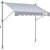 VEVOR Tenda da Sole Retrattile 2x1,2 m, Tenda Manuale per Balcone Tenda da Esterno Altezza Regolabile Frangivento Anti Raggi UV, Tenda Parasole Frangivista RetrattileTerrazza Balcone Giardino Cortile