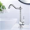 AIMOYO Rubinetto Ottone Antico Bacino,Rubinetto Alto per Lavabo Bagno,Cromato Monocomando Miscelatore Vintage,G3/8