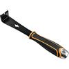 ROLLINGDOG Barra di porco piccola da 3,8 cm, sottile e piatta per rifinire in acciaio inox con rivestimento protettivo, doppie fessure per chiodi, testa a scalpello e cappuccio in acciaio