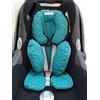 MOON-BEBE riduttore antialergico uneversal maxi cosi seggiolino auto e a piedi (VERDE)