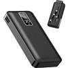 facaio Power Bank Portatili per Cellulari, Power Bank, 20000mAh, 4 Cavi Integrati Caricatore, 5 uscite & 3 Ingressi, Visualizzazione Della Potenza a Quattro Marce, Compatibile Smartphone, Nero