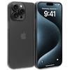 doupi Ultra Slim Custodia compatibile con iPhone 15 Pro (6,1 pollici) - Finitura Opaca, Ricarica Wireless Supportata, Cover Protettiva Super Sottile, Nero