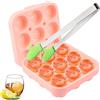 Bogoro Stampo per Cubetti di Ghiaccio in Silicone Forme per Ghiaccio Rosa con Coperchio Stampo per Cubetti di Ghiaccio A Forma di Rosa Stampi Ghiaccio Senza BPA per Alcolici Cocktails Whisky (Rosa)