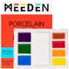 MEEDEN Tavolozza di pittura rettangolare in ceramica a 8 pozzi, tavolozza di pittura ad acquerello in porcellana, pittura acrilica e ad olio, 18 cmx15 cmx2 cm