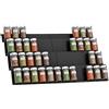 NCKIHRKK 6+2 Pezzi Portaspezie Cassetto, Portaspezie Salvaspazio, Divisori per Cassetti Cucina, Portaspezie per Cassetti Regolabili in Larghezza da 30 cm a 60 cm, Nero