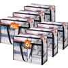 Lifewit Scatole per Vestiti Trasparente, Organizer Armadio Pieghevole con Manici, Scatole per Armadio en PVC, Scatoloni Trasloco, Organizer Armadio per Vestiti, Coperte, Piumoni, Libro, 40 L, 6 Pezzi