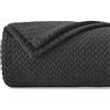 Homebliss Coperta Plaid Pile, Coperta Matrimoniale 270 x 230 cm - Coperta Flanella 280GSM Oeko-TEX®, Caldo Morbida e Leggera, Per letto, Divano, Viaggi, Campeggio - Grigio Scuro