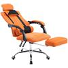 CLP Poltrona Ufficio Fellow In Stoffa A Rete I Sedia Studio Reclinabile Con Doppio Cuscino I Poltrona Gaming, Colore:arancione