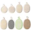 INGJIA 8 Pcs Scrubber per il Corpo Esfoliante in Spugna di Luffa Naturale, Realizzato in Spugna di Loofah per Doccia Ecologica e Biodegradabile, Luffa per Donne e Uomini