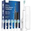 COULAX Spazzolino elettrico per adulti - Spazzolino da denti sonico con 6 testine, una carica per 60 giorni, 5 modalità con timer di 2 minuti, spazzolino elettrico Sonic