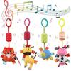 JoyLife Giocattolo da Appendere per Passeggino, 4 pezzi Sonagli Morbidi Peluche Sviluppo precoce Passeggino Giocattoli, Passeggino Carrozzina Giocattolo Appeso Sonagli con campanellini a Vento
