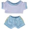 niannyyhouse Bambola di peluche, 10 cm, 15 cm, 20 cm, vestiti a contrasto, t-shirt e pantaloni, abbigliamento sportivo, set morbido di peluche (a11, 15 cm)