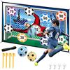 BINYI Set da Gioco con Pallone da Calcio per Bambini Porta da Calcio in Cortile per Interni ed Esterni con Palline in Velcro Porte da Calcio per Bambino di 3 4 5 6 7 8 Anni