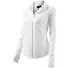 FLY HAWK Camicia Basic da Donna in Cotone Manica Lunga - Camicetta Casual Blusa Chiusura Bottoni Slim Formale Elegante - Camicia Shirt con Colletto Dritto, Ideale per Ufficio/Lavoro/Colloquio (EU40, Bianco)