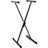 GEWA Supporto per Tastiera KS-40B - Easy Gear System - Singolo - Tubo d'acciaio - Pieghevole - Altezza 70-100 cm - Altezza e larghezza regolabili - Portata fino a 25 kg - Peso 3,2 kg - Nero