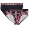 Emporio Armani Men's 2-Pack Tartan Gift Box Brief Slip Boxer, Check/Marine, M (Pacco da 2) Uomo