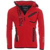 Geographical Norway ROYAUTTE UOMO - Giacca Softshell Maschio Impermeabile - Cappello da esterno Cappotto - Giacca tattica tattica tattica invernale - Attività ideali esterne () (xxl, rosso/nero)