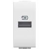 Bticino N4191A Caricatore USB con un ingresso tipo A, da installare nella placca Livinglight, per ricaricare dispositivi elettronici fino a 15W, 1 modulo, bianco