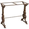 Biscottini Base Tavolo In Ghisa Finitura Anticata - L84xPR43xH72 - Base per Tavolo - Tavolino da Esterno - Base tavolo piano in Vetro - Resistente - Design Elegante - Base tavolo esterno