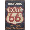 Biscottini - Stampa 'Historic Route 66' su Tela - L60xPR2xH90 - Juta Grezza Anticata Scura - Stampa - Route 66 Storica - Tela - Grezza Anticata - Scura