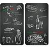 Kesper 3653813 Piatto Multitaglio in Vetro, Set di 2, Ristorante