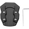 Create idea Imbottitura Per Cavalletto Per Moto Cavalletto Laterale Supporto Per Piede Piastra Di Estensione Compatibile Con Forza 125 250 300 2017-2021 Lega Di Alluminio 78x64mm Nero