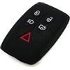 Generic Nordecco - Custodia protettiva in silicone per chiave elettronica Jaguar XK XF SE XFR a 5 pulsanti, forma ovale (nero)