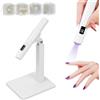 Elitecran Mini Lampada UV Led Unghie Portatile per Asciugare con Supporto, Luce LED UV Asciugatrice Piccola Lampada Semipermanente Unghie, USB Ricaricabile Senza Fili, Asciugatura Rapida per Nail Art