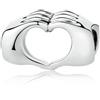 Erkic Charm in argento sterling 925, a forma di mani che creano un cuore, simbolo di fede e amicizia per braccialetti Pandora.