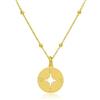 WANDA PLATA Collana con Ciondolo Bussola da Donna in Argento 925 Placcato in Oro, Gioielli