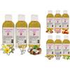 PURENAIL Coffret Integrale 9 Oli Vegetali di massaggio - La Collezione complète 9 flaconcini 100 ml profumate Fiore di monoï, Fiore di tiaré, Cocco, mandorla dolce, fiore di loto, fiori d' arancio,
