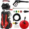 GeoTech Blasty 180 - Idropulitrice con lancia professionale + Kit patio e spurgatubi - 180 bar - 450 l/h