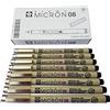 Sakura - Penne ad inchiostro Pigma Micron, set di 8 penne a inchiostro pigmentato 08, 8 pct set Nero