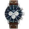 TW Steel Volante Mens 48mm Quartz Chronograph Watch with Brown Leather Strap